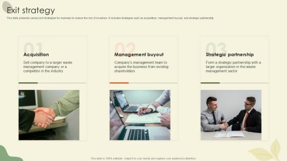 Exit Strategy Waste Disposal Platform Pitch Deck Ppt Slides Exit Strategy Waste Disposal Platform Pitch Deck Ppt Slides