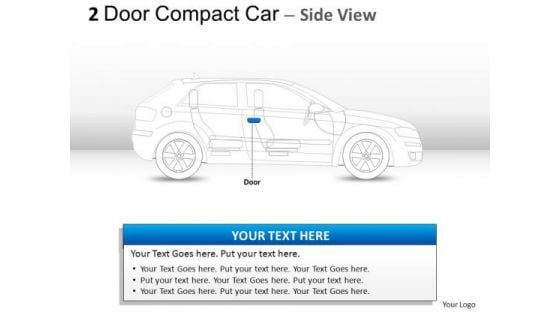 Expensive 2 Door Blue Car Side PowerPoint Slides And Ppt Diagram Templates
