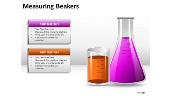 Experimenting Measuring Beakers PowerPoint Slides And Ppt Diagram Templates