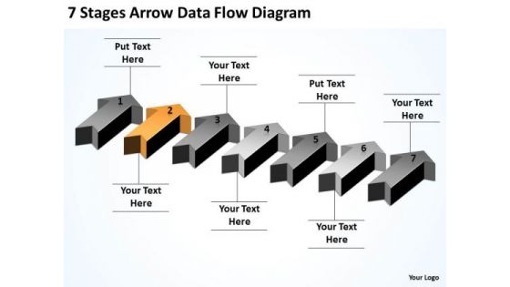 Explain Parallel Processing 7 Stages Arrow Data Flow Diagram PowerPoint Slides