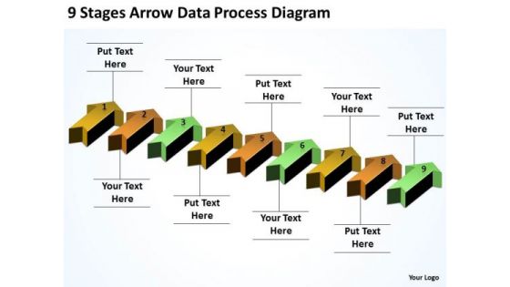 Explain Parallel Processing 9 Stages Arrow Data Diagram PowerPoint Slides
