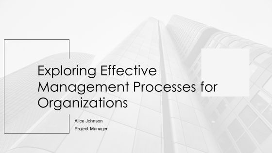 Exploring Effective Management Processes For Organizations PPT Example AT