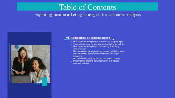 Exploring Neuromarketing Strategies For Customer Table Of Contents Structure Pdf