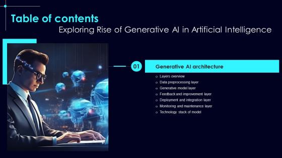 Exploring Rise Of Generative AI In Artificial Intelligence Table Of Contents Slides Pdf