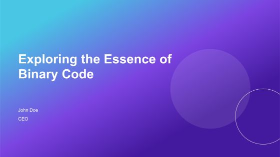 Exploring The Essence Of Binary Code PPT Template AT