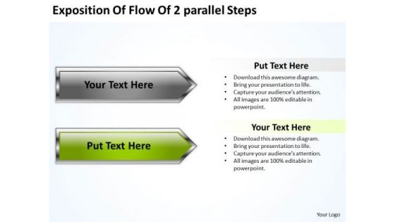 Exposition Of Flow 2 Parallel Steps Ppt Business Plan Outline PowerPoint Templates