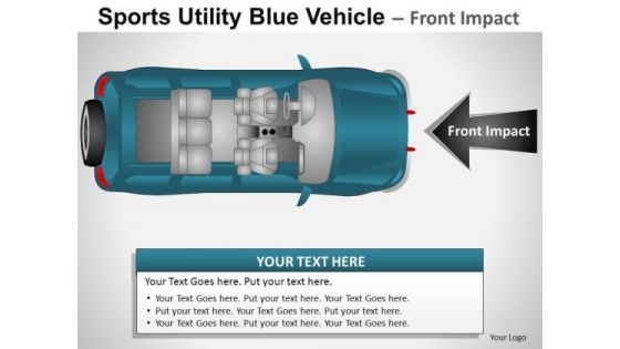 Exterior Sports Utility Blue Vehicle PowerPoint Slides And Ppt Diagram Templates