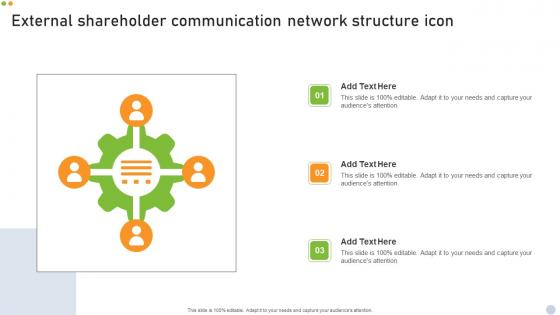 External Shareholder Communication Network Structure Icon Template Pdf