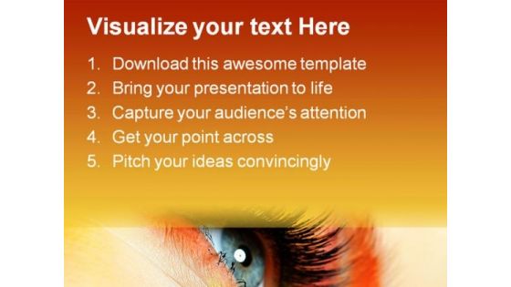 Eye Fashion Beauty PowerPoint Template 0910