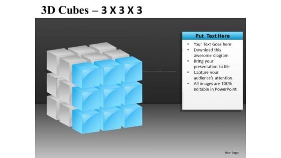 Face Of 3d Cube PowerPoint Slide