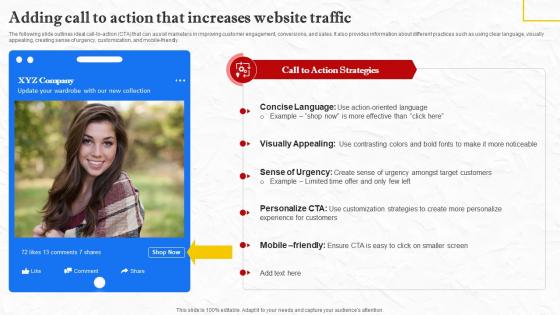 Facebook Marketing Techniques Adding Call To Action That Increases Website Strategy SS V Facebook Marketing Techniques Adding Call To Action That Increases Website Strategy SS V