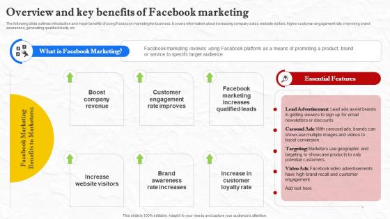 Facebook Marketing Techniques Overview And Key Benefits Of Facebook Marketing Strategy SS V Facebook Marketing Techniques Overview And Key Benefits Of Facebook Marketing Strategy SS V