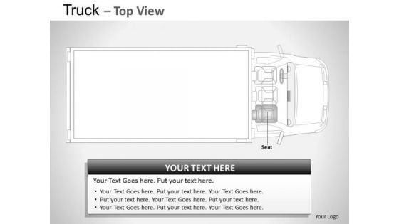 Facilities Red Truck Top View PowerPoint Slides And Ppt Diagram Templates