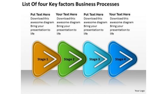 Factors Business PowerPoint Theme Processes Technical Support Flow Chart Slides