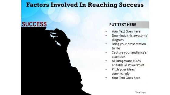 Factors Involved In Reaching Success Ppt Slides Diagrams Templates