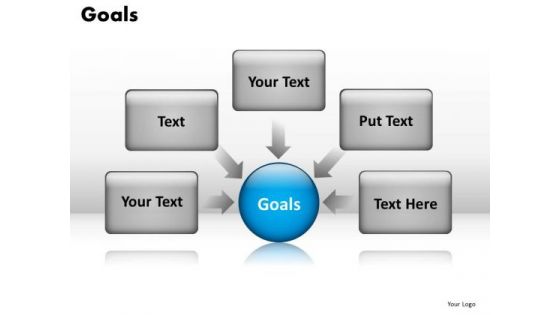 Factors Leading To Business Goals Text Boxes PowerPoint Templates Ppt Slides