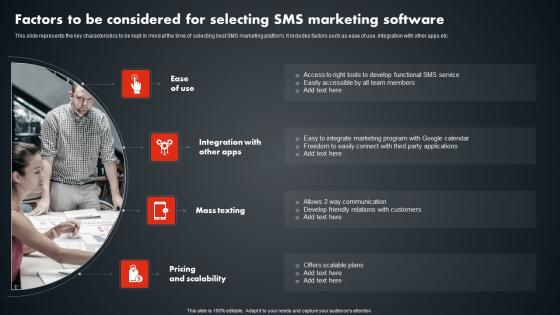 Factors To Be Considered For Selecting SMS Promotional Tactics Graphics PDF