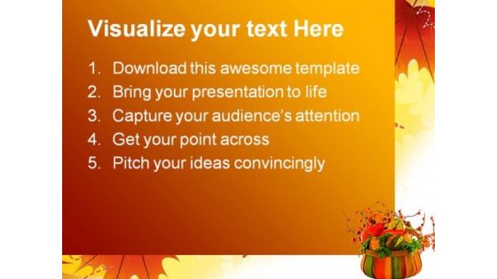 Fall Harvest Nature PowerPoint Templates And PowerPoint Backgrounds 0511