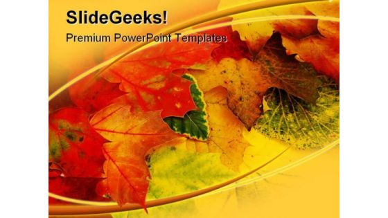Fall Leaves Nature PowerPoint Backgrounds And Templates 0111