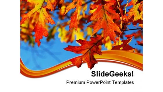 Fall Oak Leaves Nature PowerPoint Templates And PowerPoint Backgrounds 0511