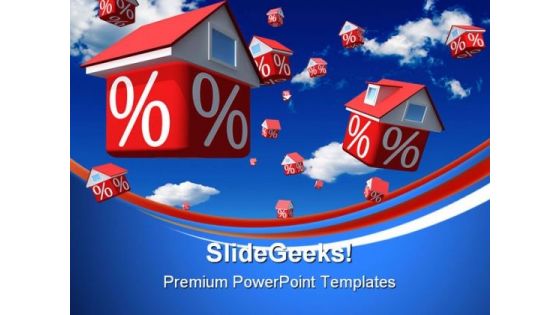 Falling Houses Rates Real Estate PowerPoint Themes And PowerPoint Slides 0711