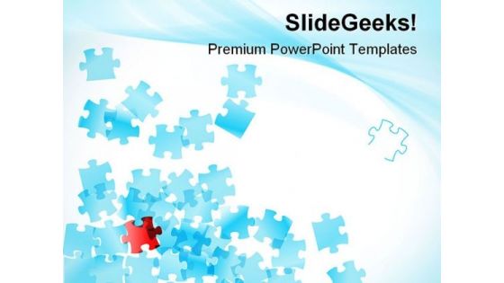 Falling Of Puzzles Business PowerPoint Templates And PowerPoint Backgrounds 0811