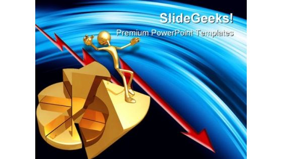 Falling Off Pie Chart Business PowerPoint Themes And PowerPoint Slides 0411 Falling Off Pie Chart Business PowerPoint Themes And PowerPoint Slides 0411