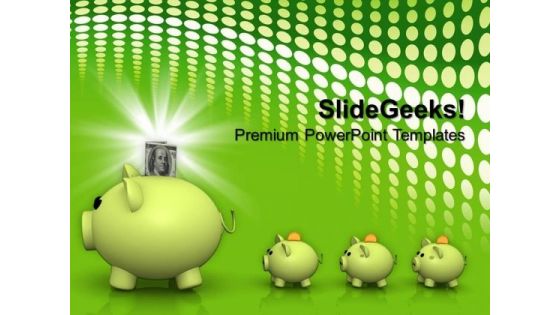 Family Of Piggy Banks Saving PowerPoint Templates And PowerPoint Themes 1012 Family Of Piggy Banks Saving PowerPoint Templates And PowerPoint Themes 1012