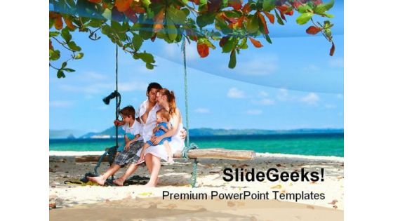 Family On Vacation Beach PowerPoint Themes And PowerPoint Slides 0511