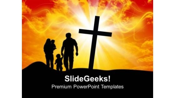 Family Praying Religion PowerPoint Templates Ppt Backgrounds For Slides 1212