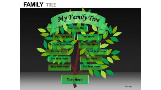 Family Tree Editable Graphics PowerPoint Slides