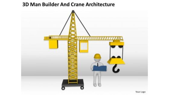 Famous Business People And Crane Architecture PowerPoint Templates Ppt Backgrounds For Slides
