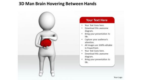 Famous Business People Brain Hovering Between Hands PowerPoint Templates Ppt Backgrounds For Slides