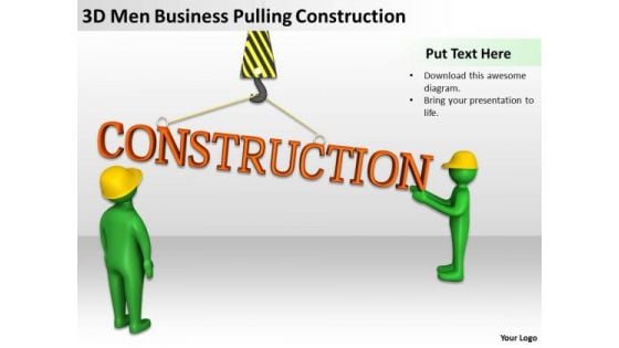 Famous Business People PowerPoint Templates Free Download Pulling Construction Slides