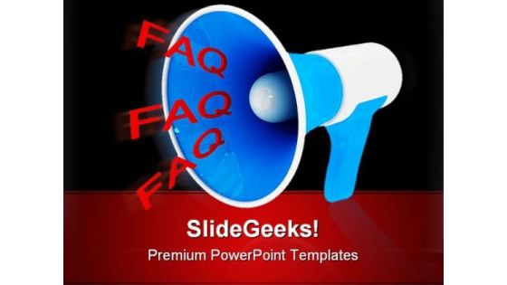 Faq Metaphor PowerPoint Templates And PowerPoint Backgrounds 0411