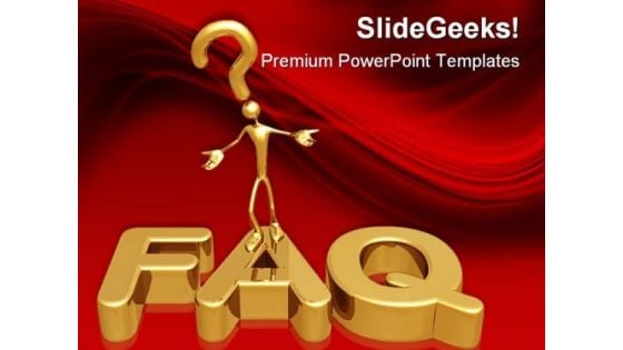 Faq Metaphor PowerPoint Themes And PowerPoint Slides 0511