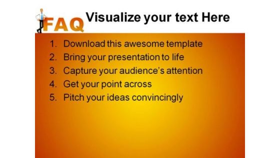 Faq People PowerPoint Template 0910