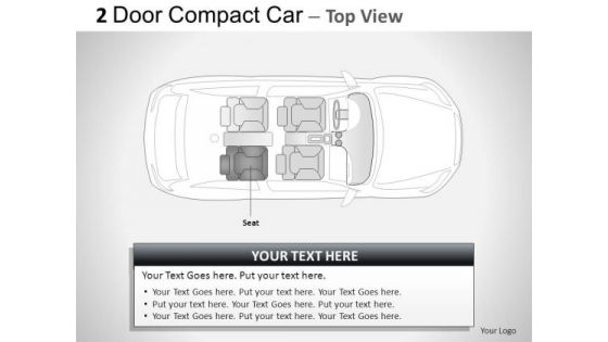 Fashion 2 Door Blue Car Top PowerPoint Slides And Ppt Diagram Templates