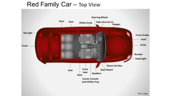 Fast Red Family Car PowerPoint Slides And Ppt Diagram Templates