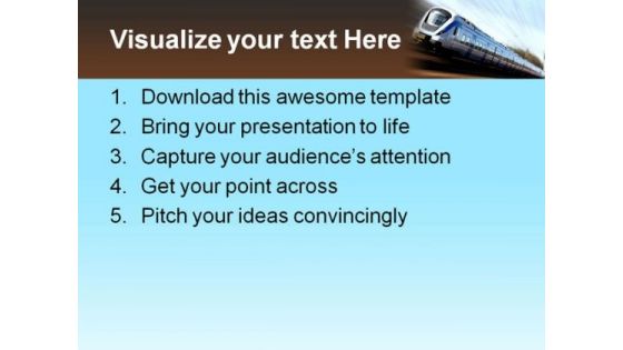 Fast Train Travel PowerPoint Templates And PowerPoint Backgrounds 0511