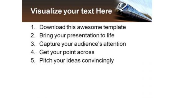 Fast Train Travel PowerPoint Themes And PowerPoint Slides 0511