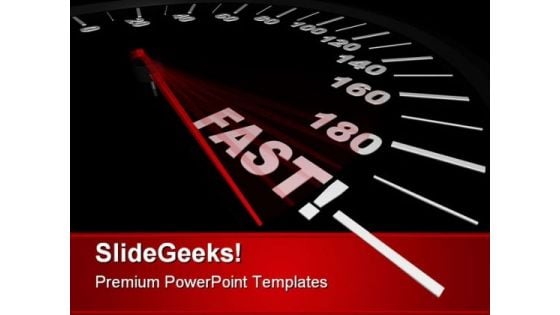 Fast Word On Speedometer Travel PowerPoint Themes And PowerPoint Slides 0511
