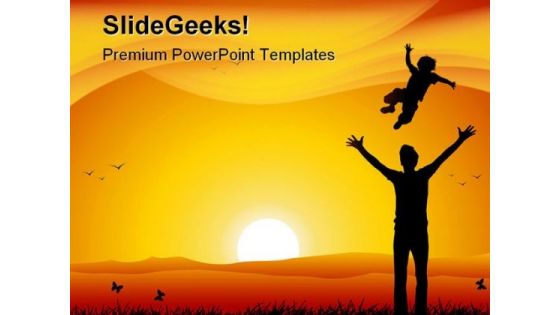 Father And Child Family PowerPoint Templates And PowerPoint Backgrounds 0611