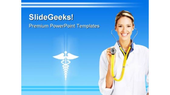 Female Doctor Medical PowerPoint Templates And PowerPoint Backgrounds 0811