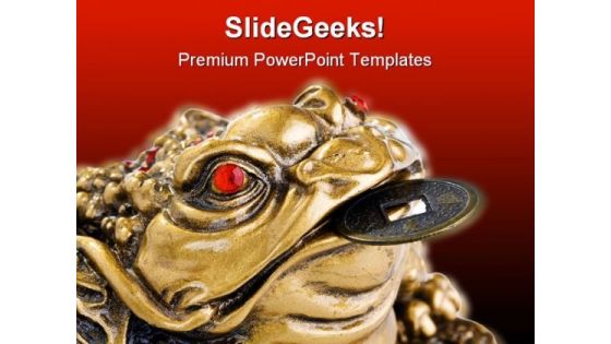 Feng Shui Frog Religion PowerPoint Themes And PowerPoint Slides 0511