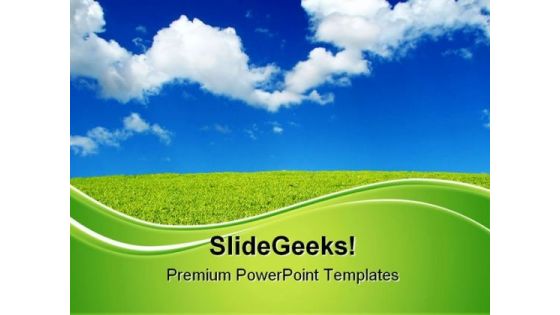 Field And Sky Landscape Nature PowerPoint Themes And PowerPoint Slides 0711