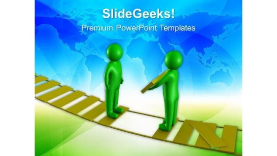 Fill The Gap In Between Bridge PowerPoint Templates Ppt Backgrounds For Slides 0613