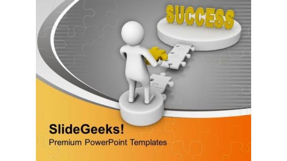 Fill The Gap Of Success Bridge PowerPoint Templates Ppt Backgrounds For Slides 0713