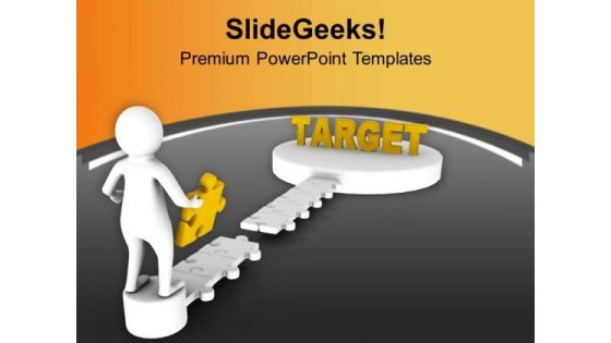 Fill The Gap Of Target Achievement Bridge PowerPoint Templates Ppt Backgrounds For Slides 0713