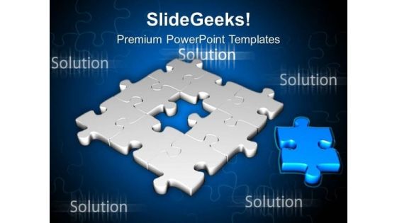 Fill The Puzzle With Right Part PowerPoint Templates Ppt Backgrounds For Slides 0613